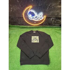Kappa Sweatshirt Adult Large‎ Black/Camouflage Crew Neck Streetwear Pullover
